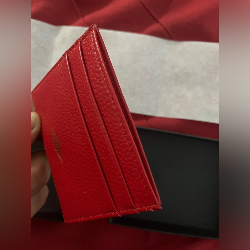 Visionary cardholder wallet ( Red Leather ) OS